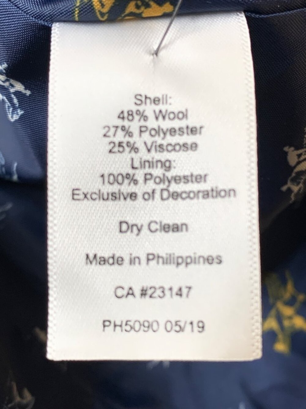 Talbots Yellow Herringbone Wool Blend Riding Jacket Size 6 NWT - Picture 4 of 12